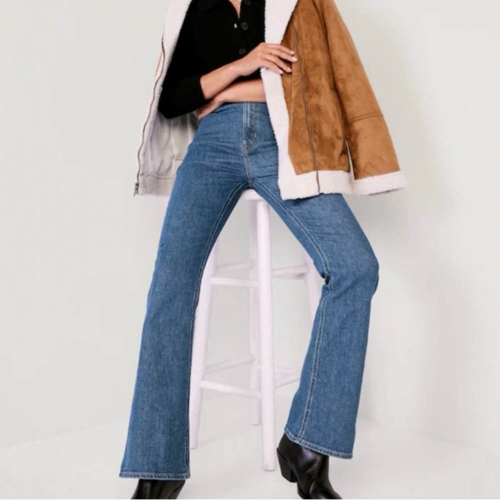 Old Navy Higher High Rise Flare Pull Anza Jeans Size 12